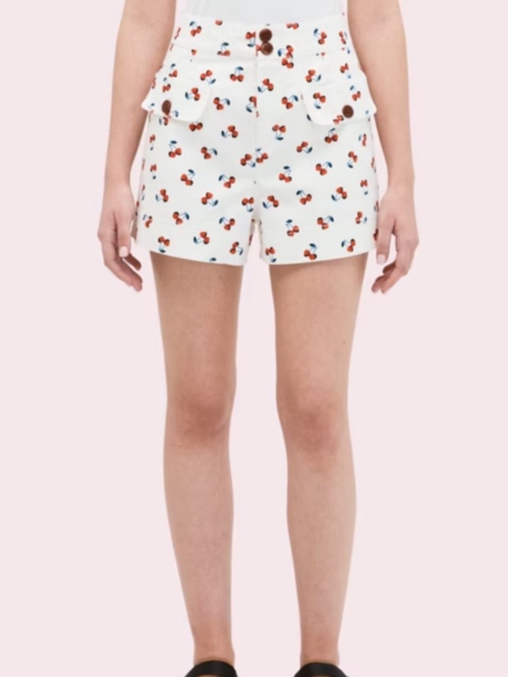 NWOT Kate Spade High Waisted Cherry Print Women’s Size 0 Chino Shorts